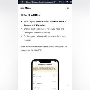 SHIPPING: How to get boxes via USPS Ground postage for sellers IN the APP | info